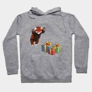 Red Panda Gets Presents Hoodie